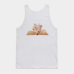 Flowers Growing From Book Tank Top